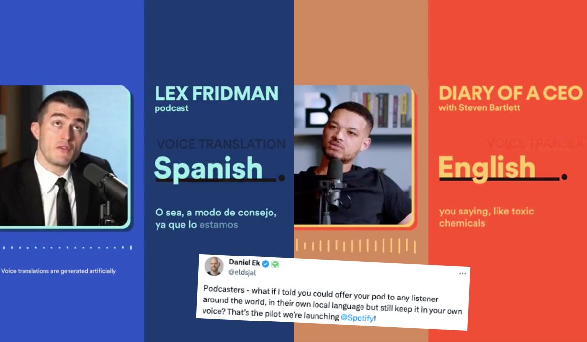 Spotify testuje narzędzie do zmiany języków podcastów, z zachowaniem barwy głosu autorów