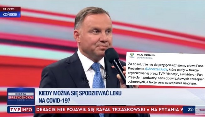 Izba Lekarska trochę się spięła, że mamy prezydenta antyszczepionkowca, jest oświadczenie