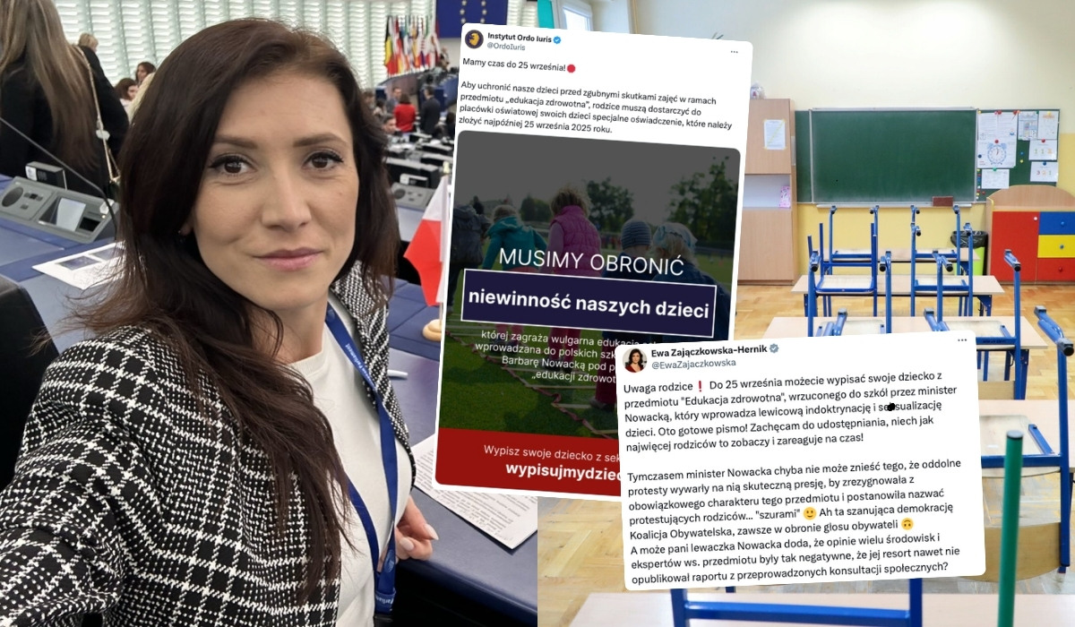 Europosłanka Zajączkowska-Hernik i Ordo Iuris apelują o wypisywanie dzieci z przedmiotu edukacja zdrowotna