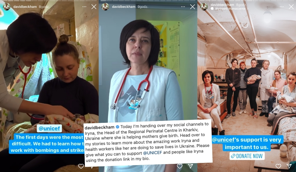Ukraińska lekarka na instagramowym koncie Davida Beckhama pokazuje pracę w szpitalu w Charkowie