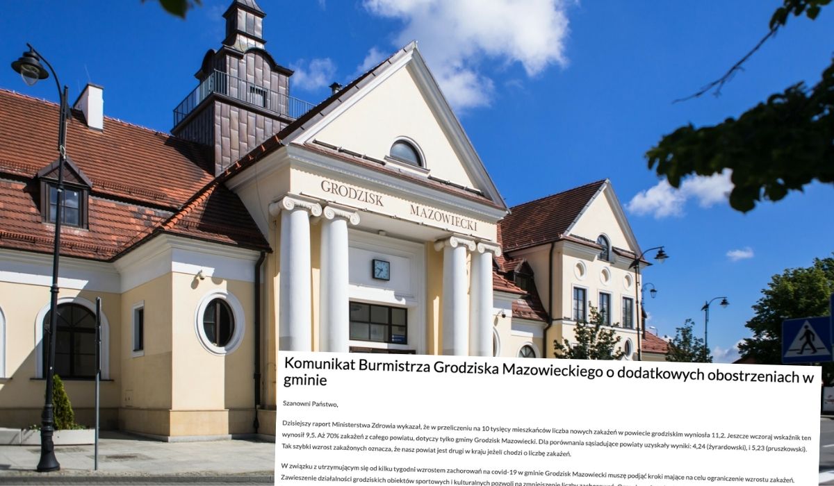 Grodzisk Mazowiecki: burmistrz uznał, że zakażeń jest za dużo i wprowadził lokalny lockdown