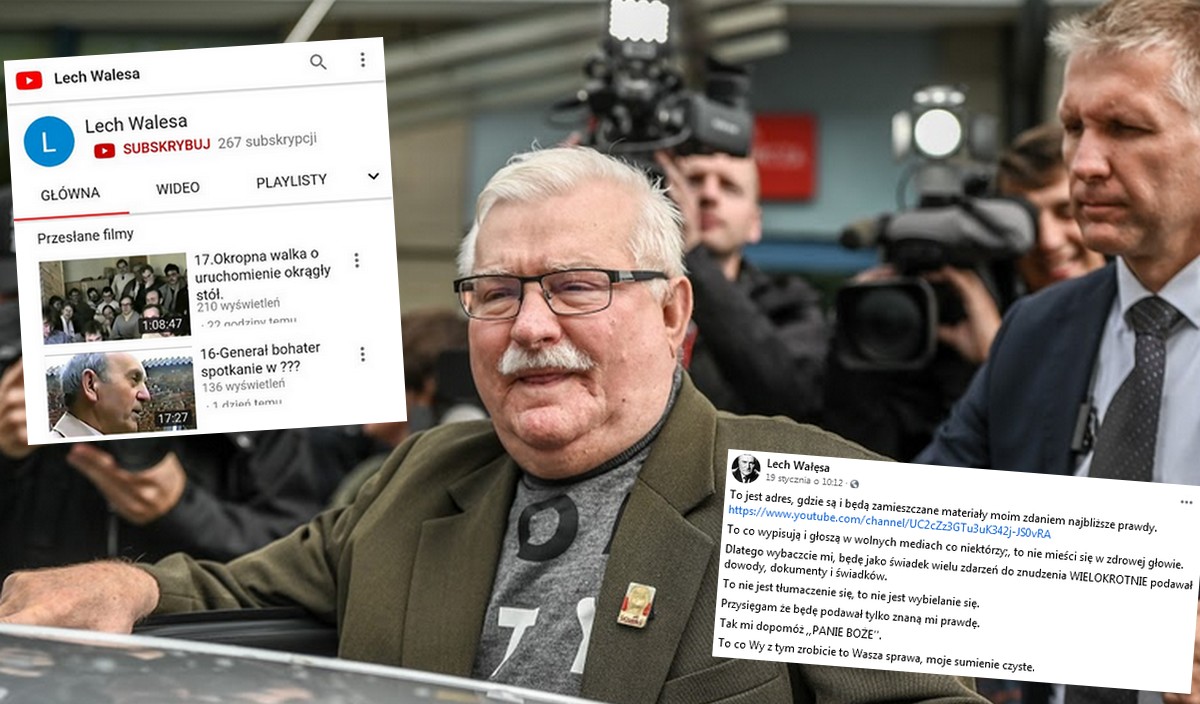 Lech Wałęsa tworzy kanał na YouTube, żeby upamiętnić siebie dla młodzieży