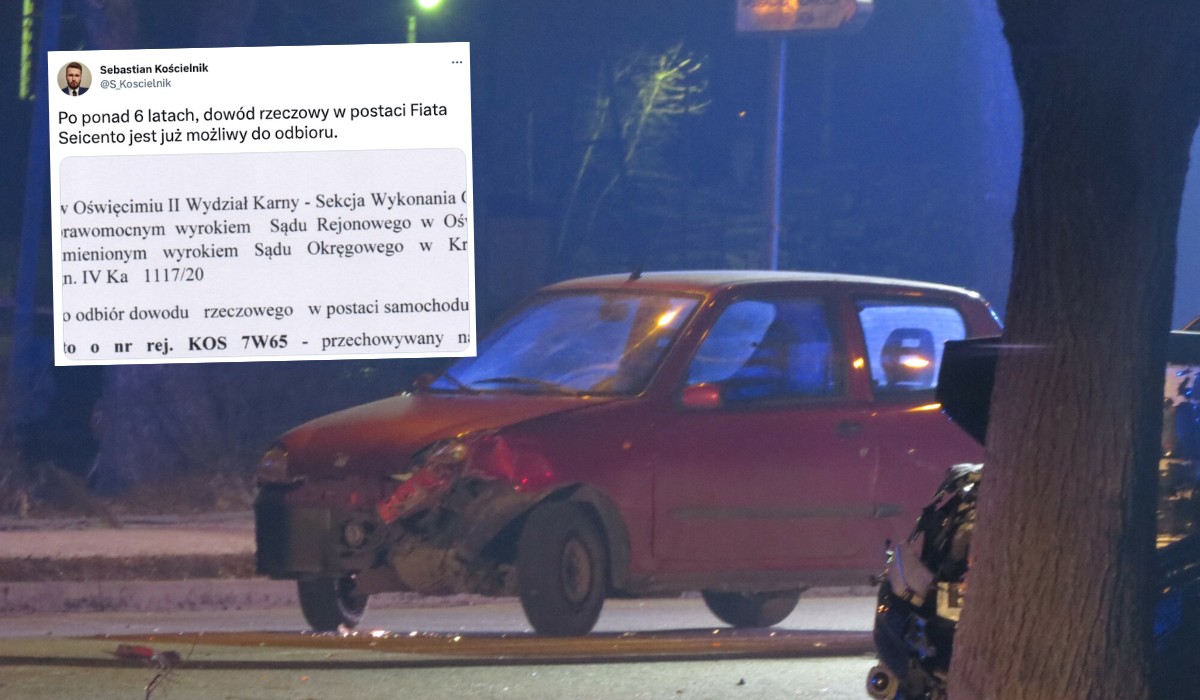 Legendarne Seicento po 6 latach od wypadku z kolumną Beaty Szydło jest już gotowe do odbioru przez właściciela