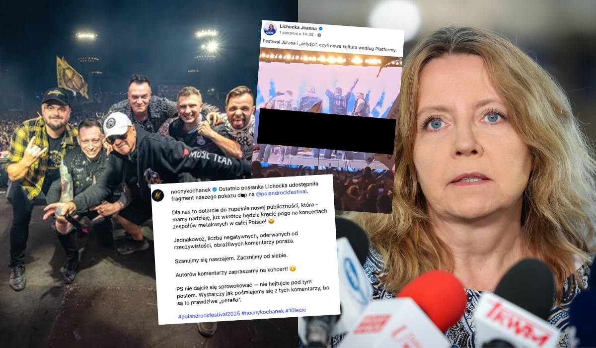 Zespół Nocny Kochanek zadrwił z posłanki Lichockiej drwiącej z pokazu pośladków na ich koncercie