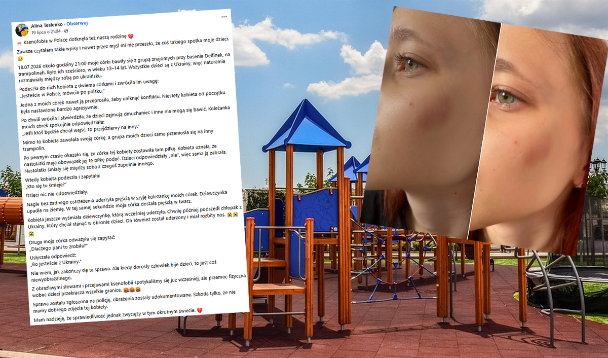 Legnica: kobieta zaatakowała dzieci bawiąca się na trampolinie za mówienie po ukraińsku