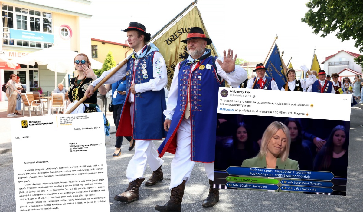 Kaszubi wściekli się na program "Milionerzy" za nazwanie ich języka gwarą