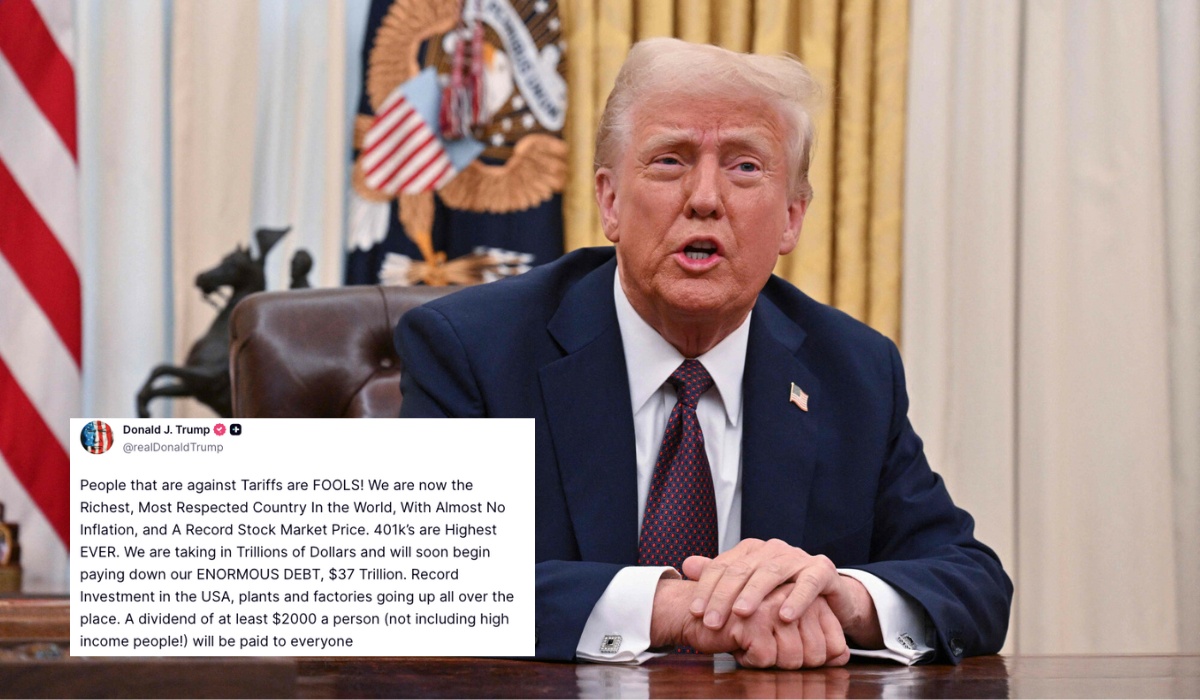 Donald Trump obiecuje Amerykanom po 2000 dolarów "dywidendy" od ceł