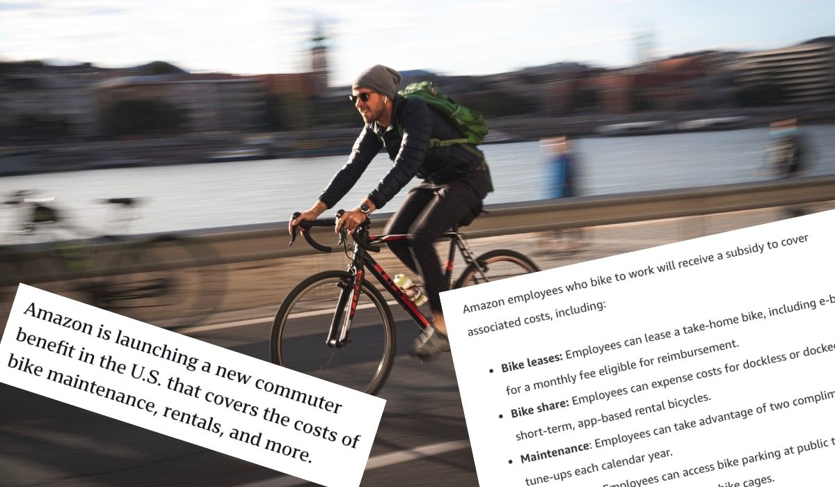 Amazon udaje, że dba o ekologię i zachęca pracowników do jazdy na rowerze