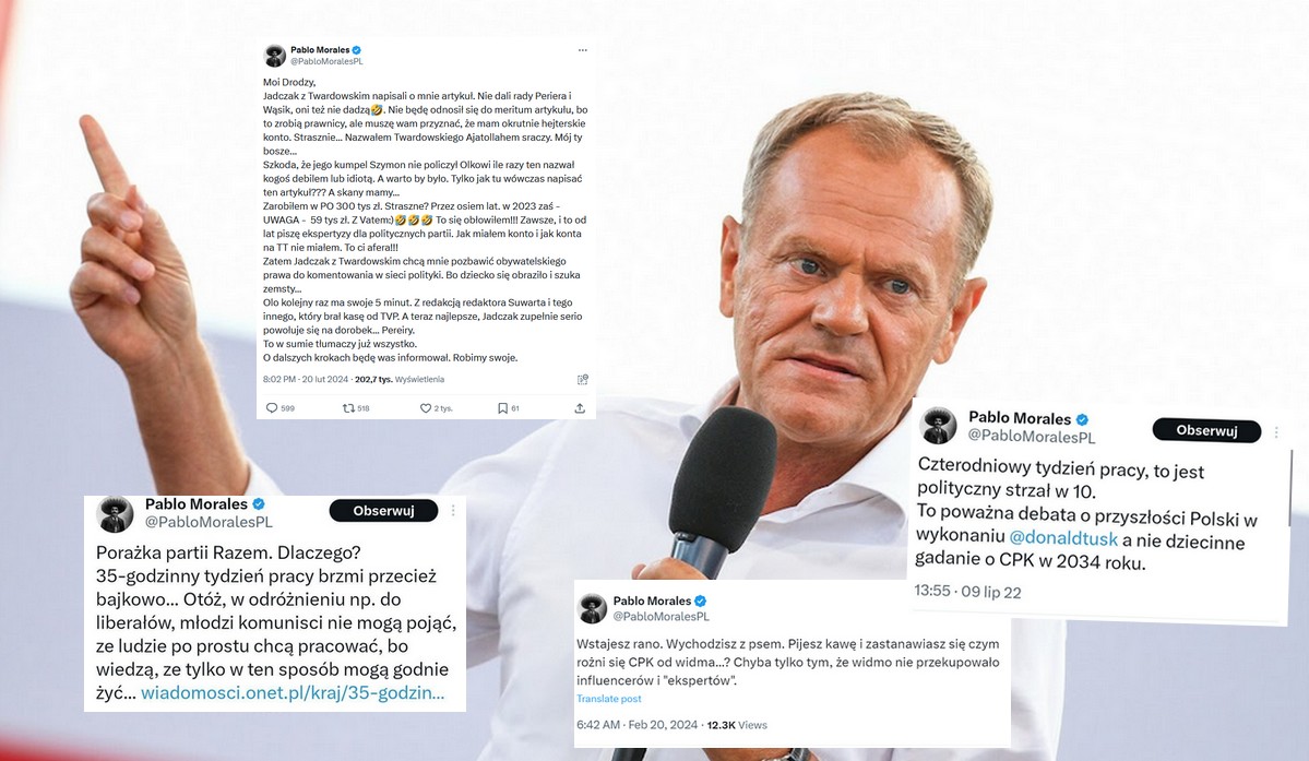 Pablo Morales opłacany z pieniędzy PO, otrzymał od partii Tuska 305 tys. zł