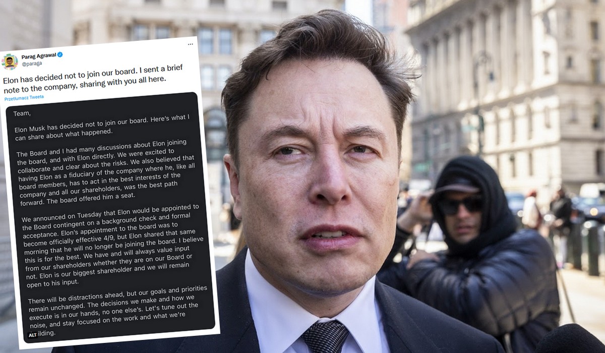 Elon Musk zmienił decyzję w sprawie Twittera i jednak nie zasiądzie w zarządzie