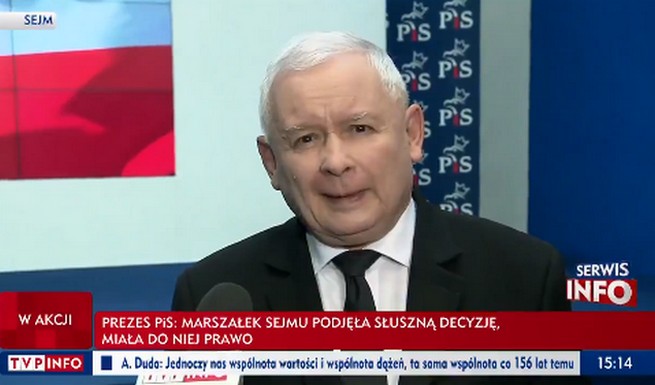 Kaczyński tłumaczy przerwane głosowanie: najpierw trzeba było zrobić próbę