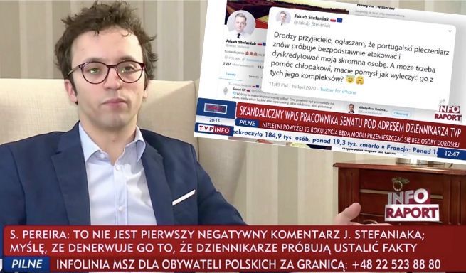 Pereira użył całego TVP Info, bo nie radzi sobie ze złośliwościami na Twitterze