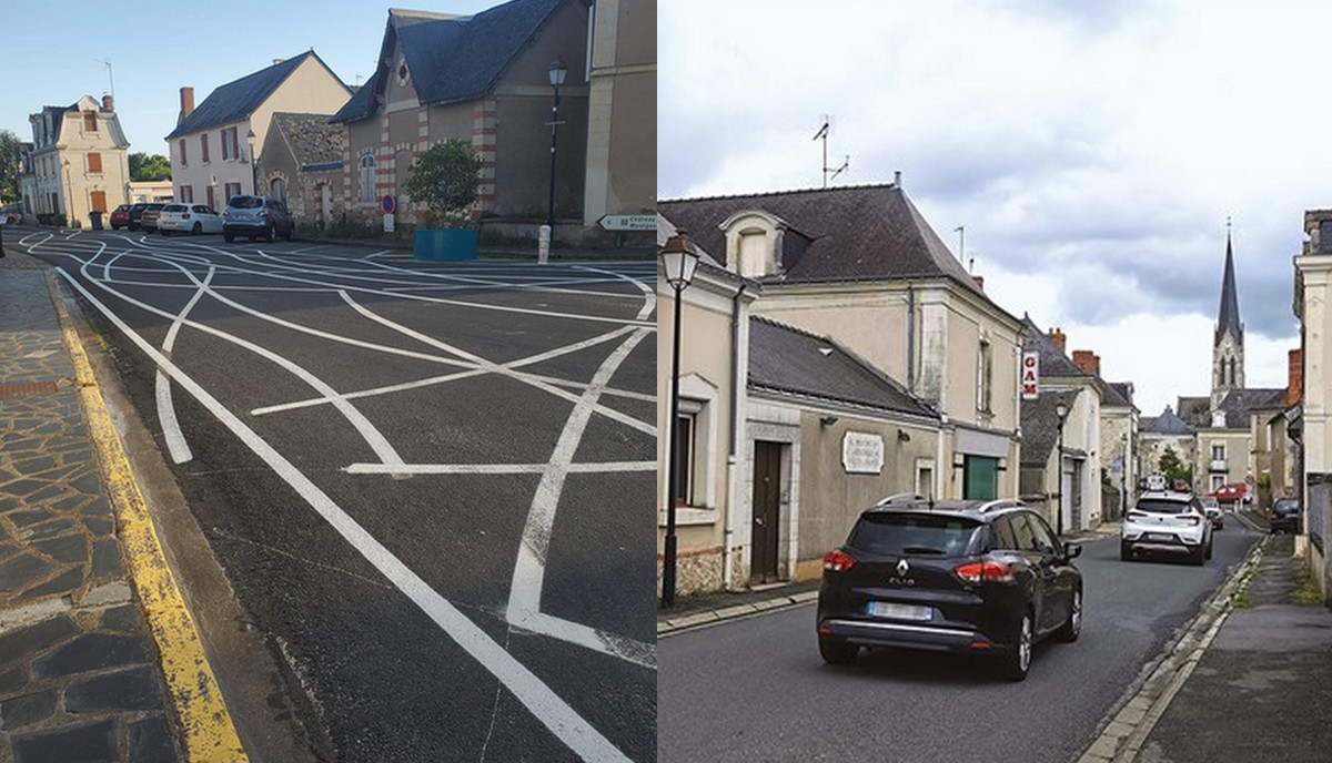 Francja: wioska doprowadza kierowców do szału plątaniną pasów, żeby jeździli wolniej