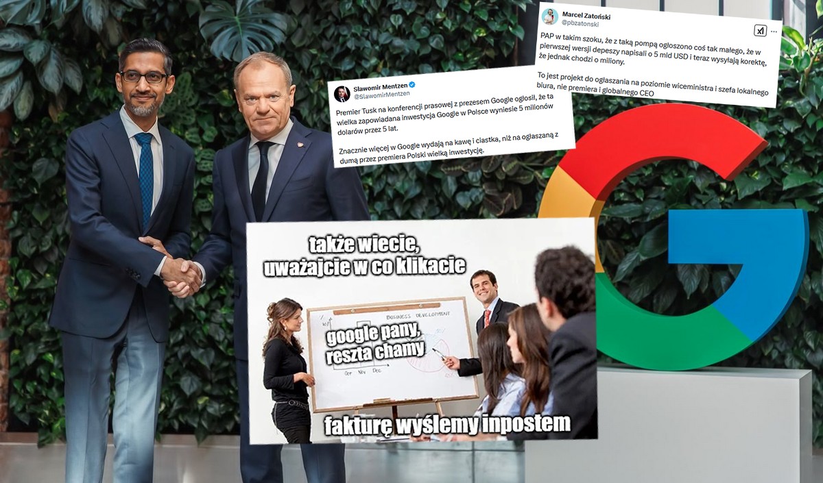 Wielka inwestycja Google w Polsce okazała się zwykłym pakietem szkoleń za 5 mln dolarów