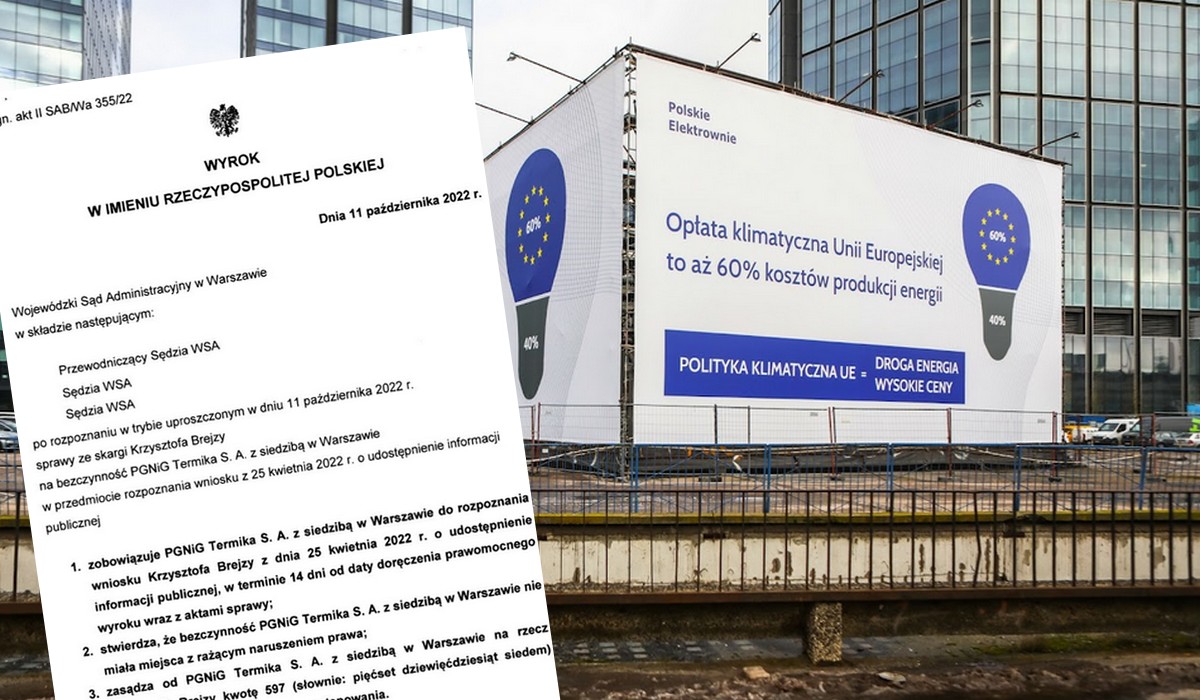 Jedna ze spółek od fałszywej kampanii o polityce energetycznej UE będzie musiała powiedzieć, ile na nią wyłożyła