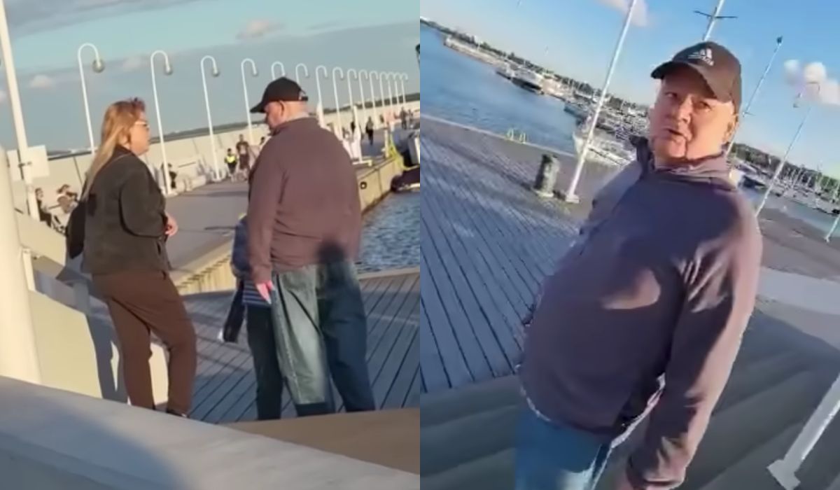 Kobieta złapała Glapińskiego na molo w Sopocie a ten zaszczycił ją swoim stand-upem