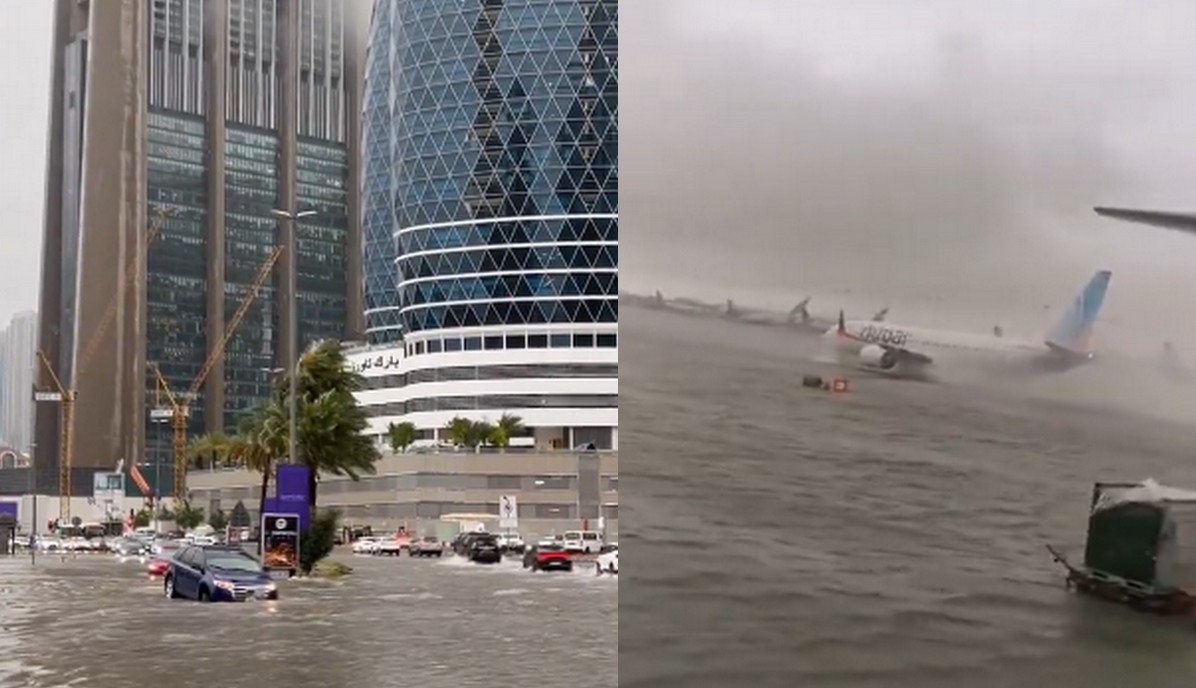 Dubaj nawiedziła powódź błyskawiczna, doszło też do innego rzadkiego zjawiska: zielonego nieba