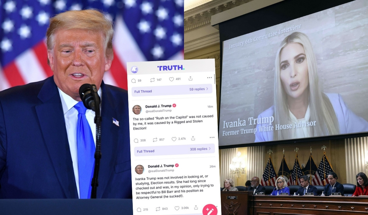 Ivanka Trump zeznała, że jej tata mówił bzdury o sfałszowanych wyborach, Donald trochę się zdenerwował