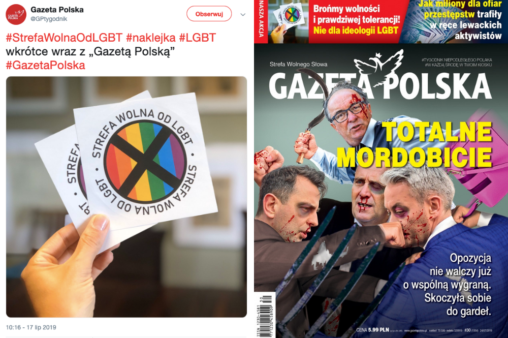 Sąd nakazał Gazecie Polskiej wycofać naklejki "Strefa wolna od LGBT". Sakiewicz: mamy na to tydzień