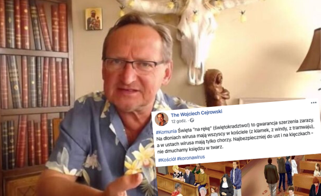 Cejrowski: komunia święta na rękę to świętokradztwo, gwarancja szerzenia zarazy