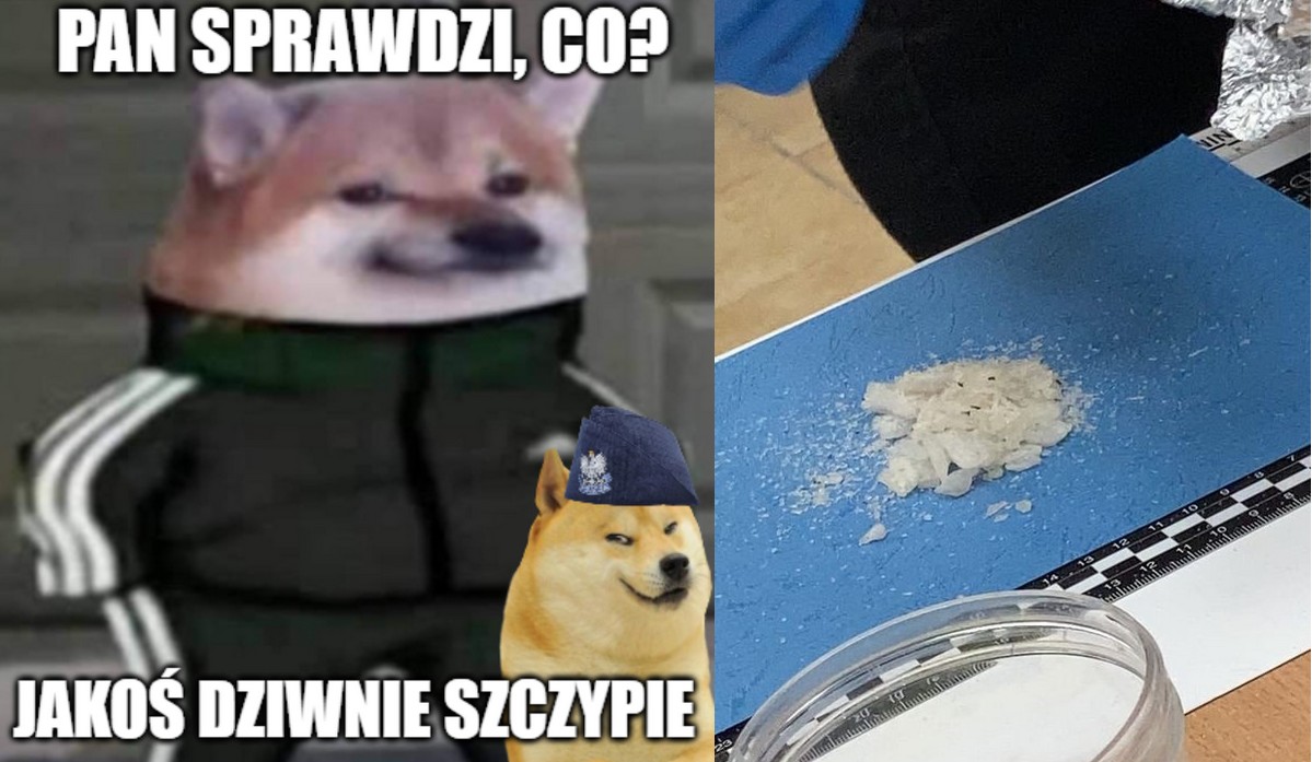 Złotoryja: chłop dostał wysypki po narkotykach, więc zaniósł je sprawdzić na komendę