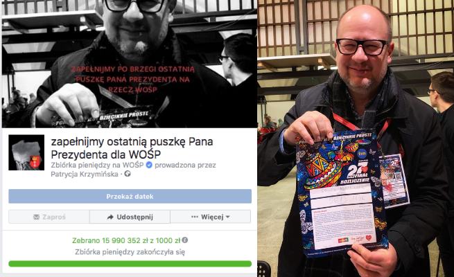 Finał zbiórki do "ostatniej puszki" prezydenta Gdańska: prawie 16 milionów złotych