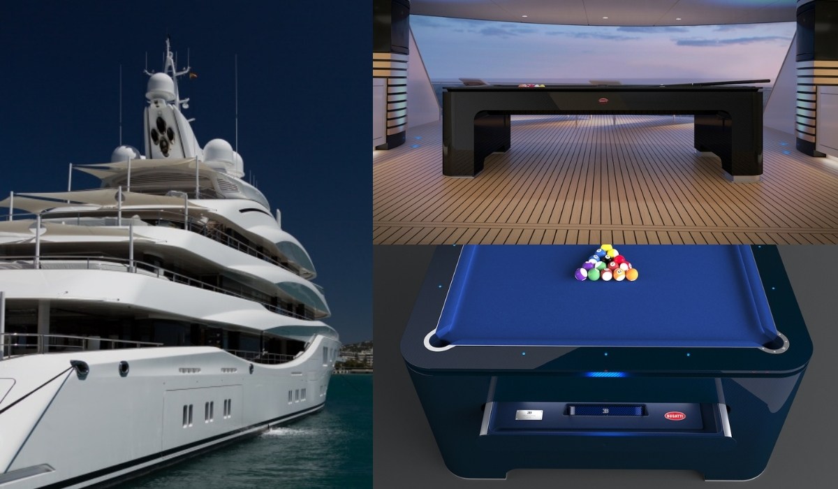 Bugatti stworzyło samopoziomujący się stół bilardowy, który pozwala zagrać, kiedy jacht płynie po morzu