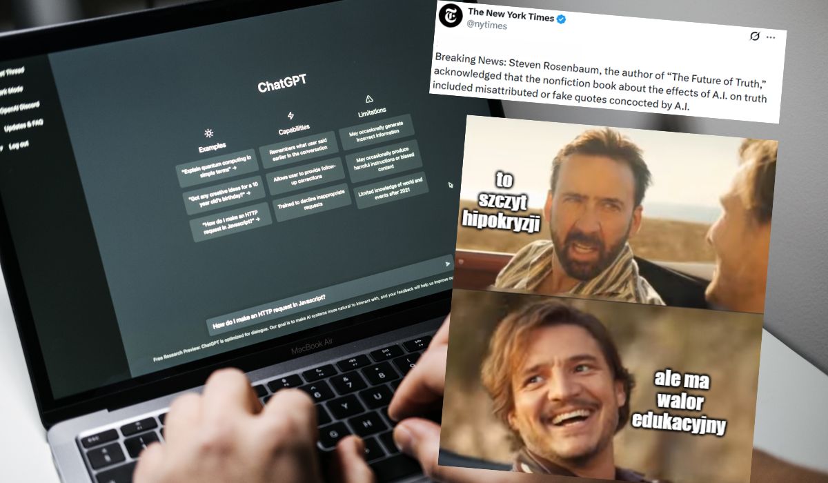 Autora książki "Przyszłość Prawdy" przyłapano na używaniu cytatów zmyślonych przez AI