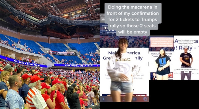 USA: pustki na wiecu Donalda Trumpa, k-poperki sprankowały prezydenta