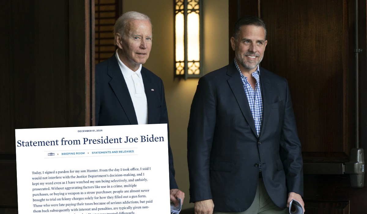 Joe Biden nie dotrzymał obietnicy i jednak ułaskawił swojego syna