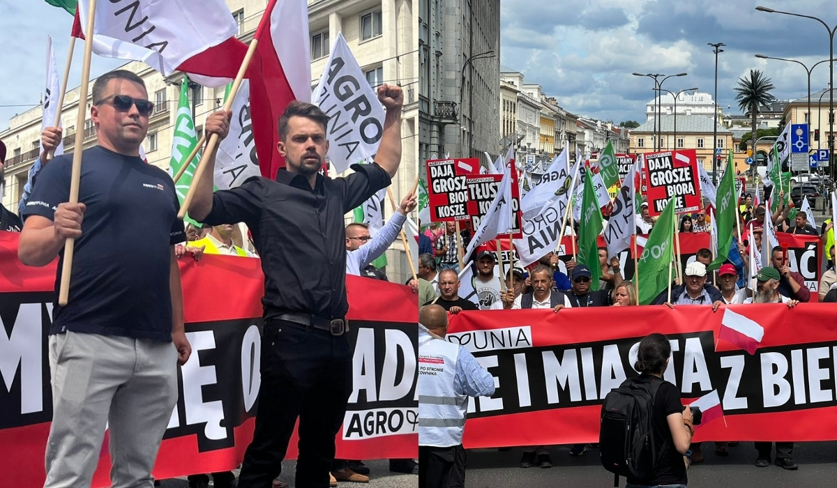 Agrounia pod wodzą Kołodziejczaka odwiedziła Warszawę i narobiła trochę zamieszania 