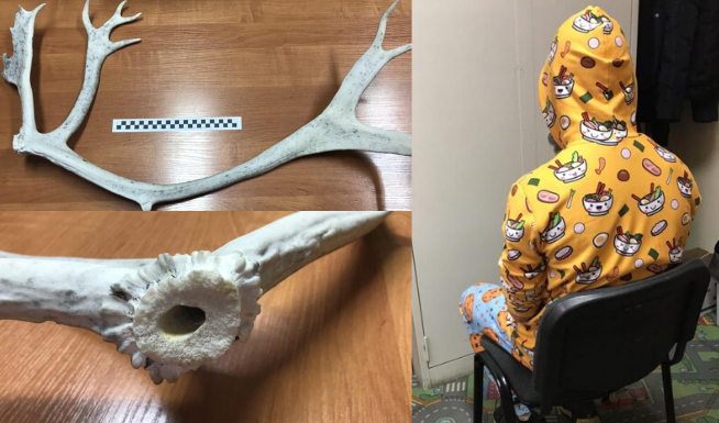 20-latek chodził po centrum miasta w piżamie i palił marihuanę z poroża renifera