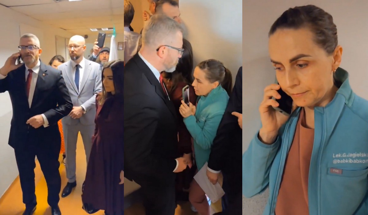 Oleśnica: Grzegorz Braun dokonał kolejnej interwencji, tym razem chciał zatrzymać ginekolożkę