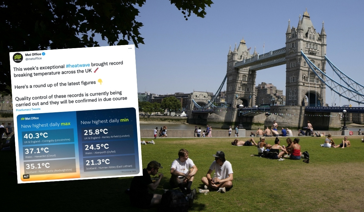 Katastrofa klimatyczna rozkręca się: UK po raz pierwszy z upałem powyżej 40 stopni