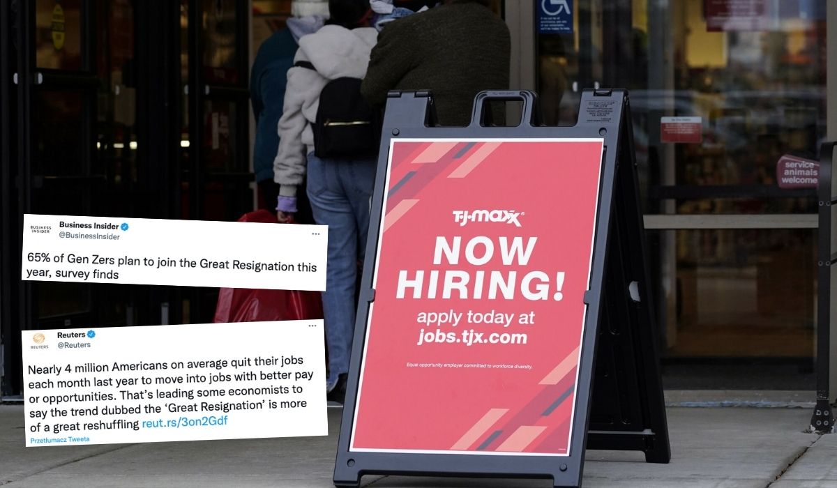 "Wielka rezygnacja" w USA: w pół roku 20 milionów ludzi postanowiło odejść z pracy
