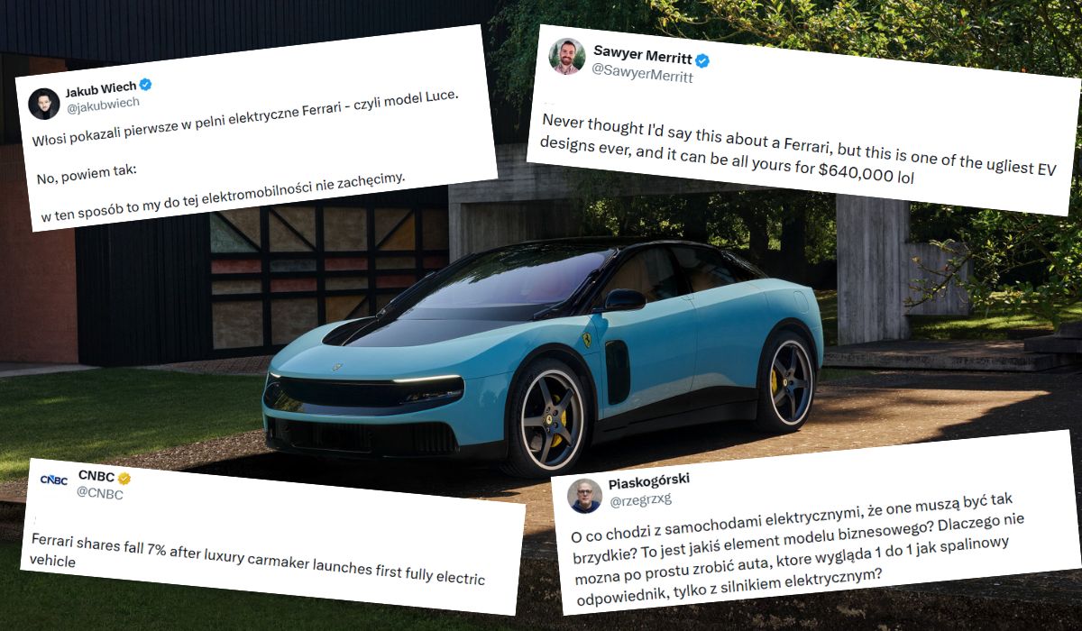 Elektryczne Ferrari się raczej nie spodobało