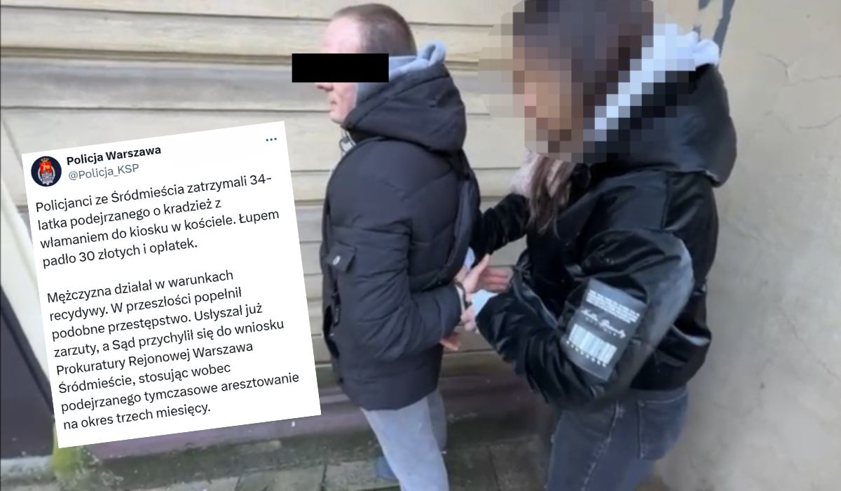 Warszawa: gość napadł na kościelny kiosk, co łaska ukradł opłatek i 30 zł