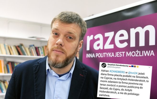 Zandberg: jeżeli dana firma płaciła podatki na Seszelach, na Cyprze, to tam powinna się zwrócić po pomoc