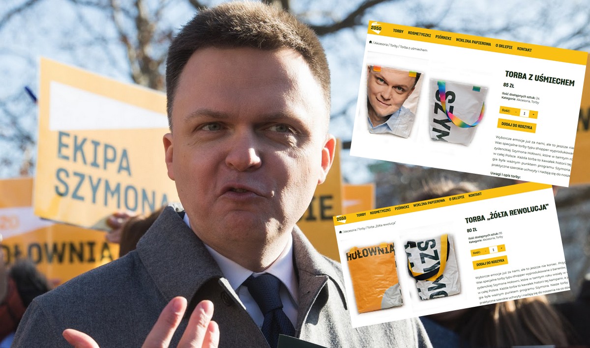 Hołownia uruchomił sprzedaż szymotoreb, na których jest Szymon Hołownia