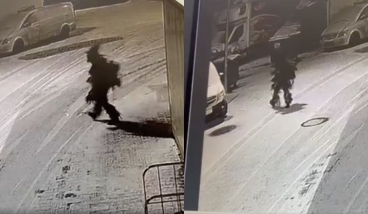 Warzymice: facet przebrany za choinkę poprzecinał opony w pojazdach przy hurtowni mięsa