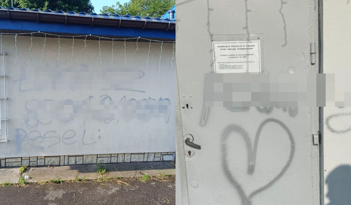 Lublin: chłop mazał po ścianie i z rozpędu namalował swoje dane osobowe z PESEL-em