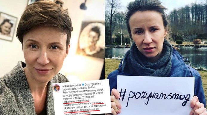 Aktorka Katarzyna Ankudowicz wygrała sprawę o odszkodowanie za smog