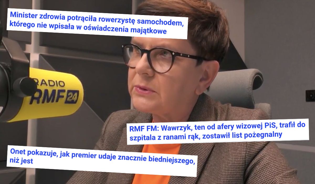 Beata Szydło przypomina hasło "pokora, praca, umiar" i zapewnia, że nie ma żadnych afer