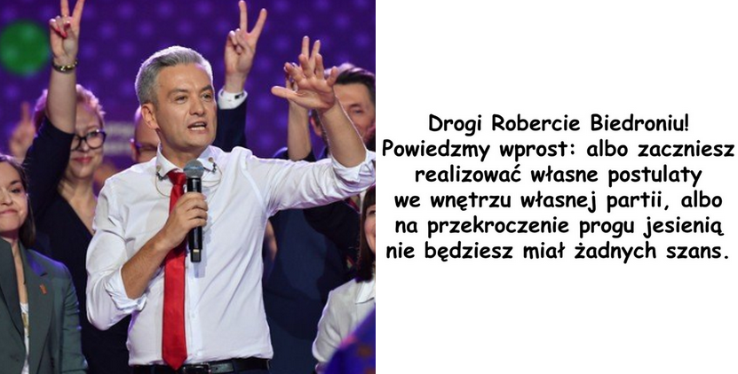Apel członków partii Biedronia do Biedronia: wprowadź demokrację we własnej partii
