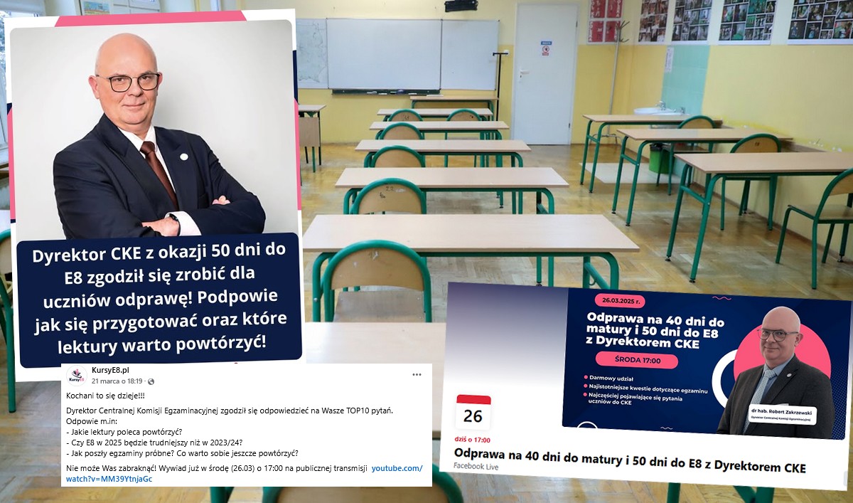 Szef Centralnej Komisji Edukacyjnej współpracuje z platformą od prywatnych kursów i chyba nie widzi w tym nic złego