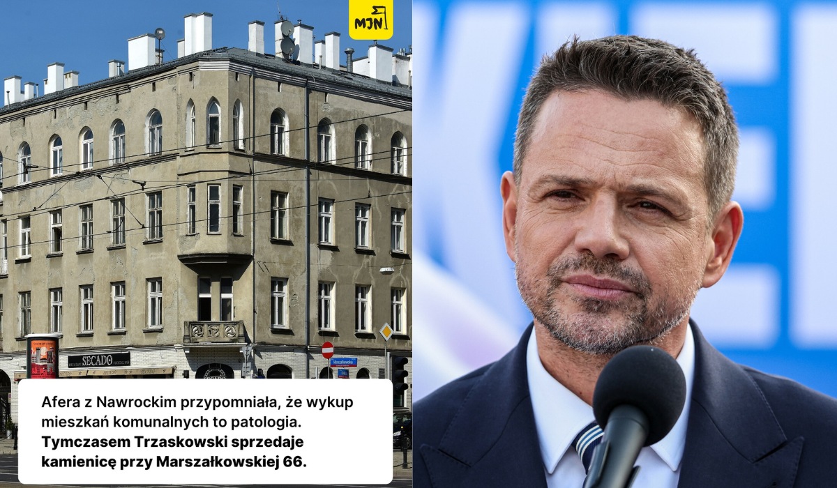 MJN: Trzaskowski pozwala na robienie tego co Nawrocki, tylko całymi kamienicami