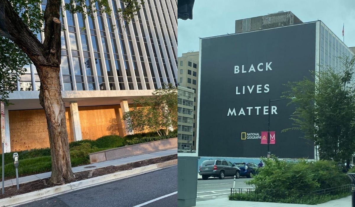 National Geographic z jednej strony dało napis Black Lives Matter, z drugiej się zabarykadowali