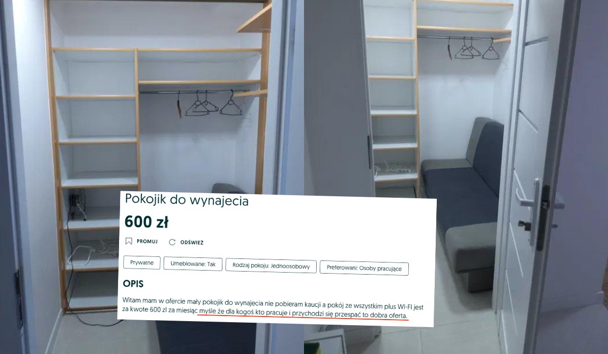 W Katowicach pojawiła się oferta wynajmu luksusowego pokoju w prestiżowej szafie