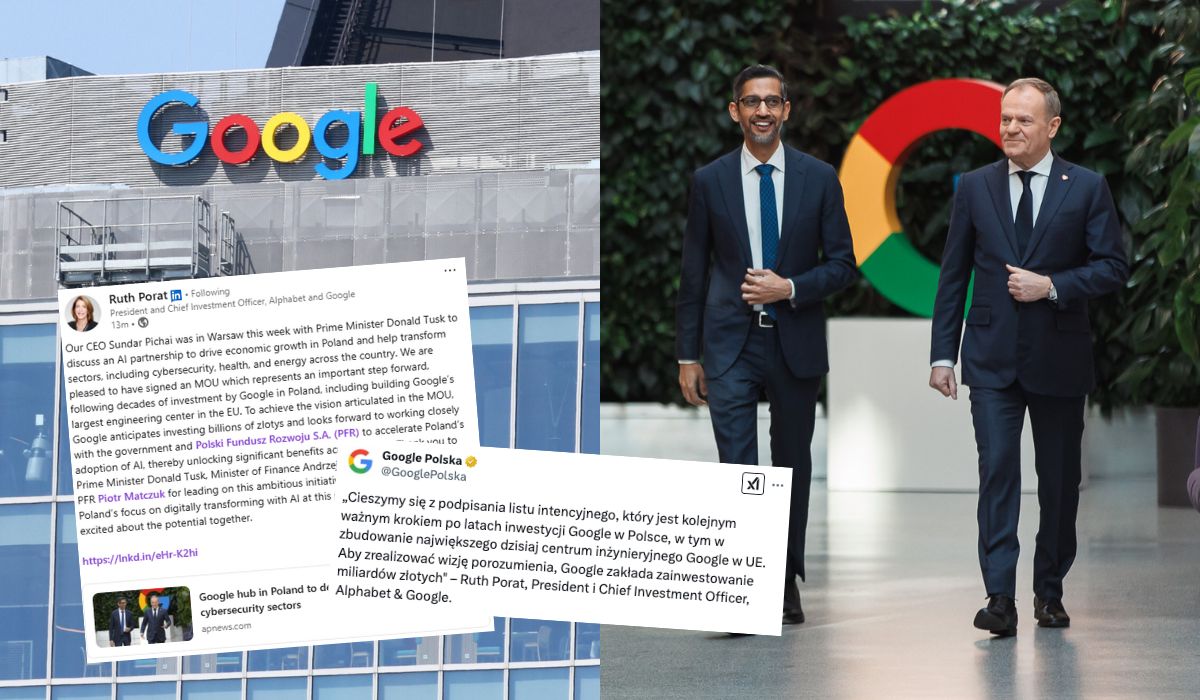 Google obiecuje, że zainwestuje w Polsce bliżej nieokreślone miliardy i oczekuje od rządu ścisłej współpracy