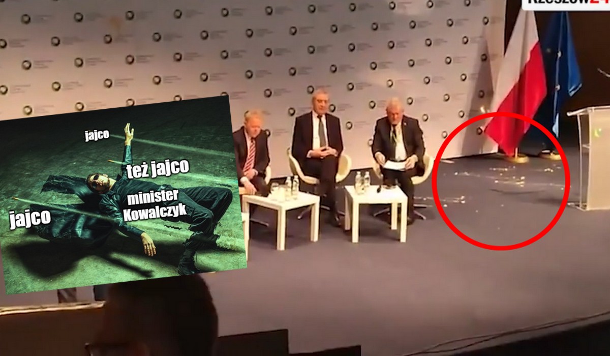 Rolnicy obrzucili ministra rolnictwa jajami, ale niecelnie